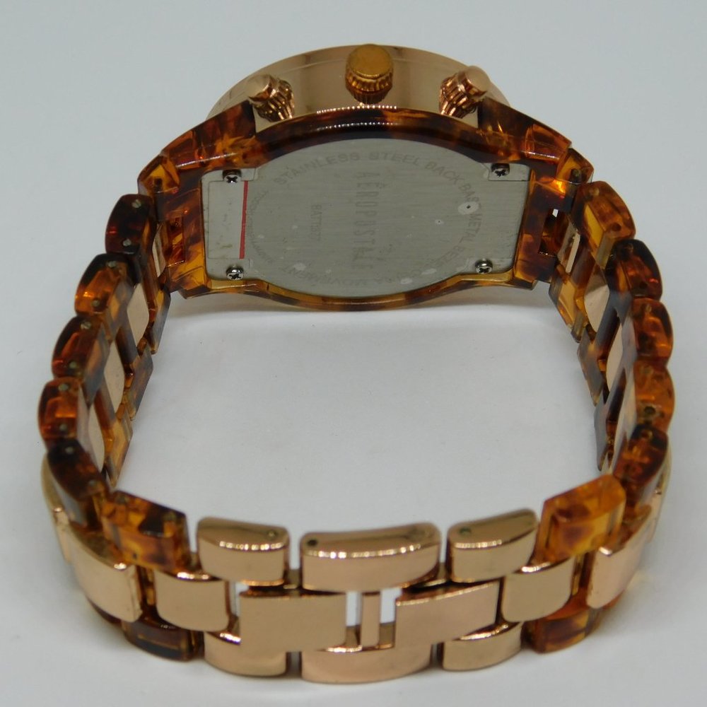 Aeropostale TTCCCH1 Two Tone Quartz Analog Women's Watch Sz. 6 3/4" New Battery - Picture 8 of 10